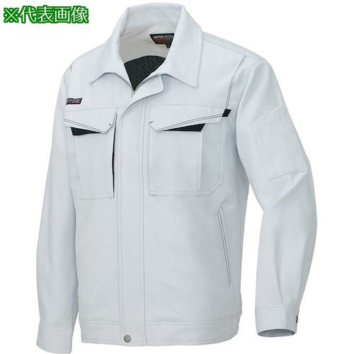 ■アイトス 長袖ブルゾンA(男女兼用)AZ6550 シルバーグレー×ブラック 5L〔品番:AZ65500035L〕【6097093:0】[送料別途見積り][掲外取寄][店頭受取不可]