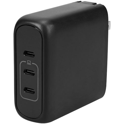 ■Owltech 最大PD100W出力 Type-C×3 窒化ガリウム採用 AC充電器 ブラック〔品番:OECAPD100C3GBK〕【6110232:0】[送料別途見積り][掲外取寄][店頭受取不可]