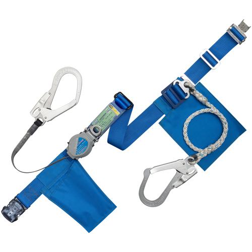 ■TSUYORON 胴ベルト型墜落制止用器具(巻取タイプ)補助ロープ2丁掛け仕様 ロック機構付き2WAYリトラ・ロープ 青 LLサイズ 幅50MM&times;長さ1600MM 130KG対応型〔品番:TBTRL2OT593SBL4LL130KGJANBP〕【6272517:0】[送料別途見積り][法人・事業所限定][掲外取寄][店頭受取不可]｜ホームセンターバロー　店