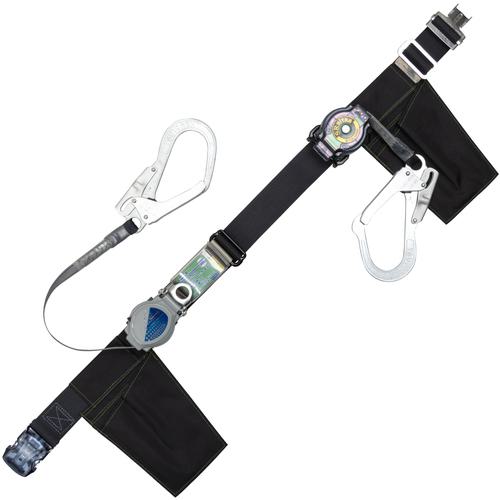 ■TSUYORON 胴ベルト型墜落制止用器具(巻取タイプ)補助ロープ2丁掛け仕様 ロック機構付き2WAYリトラ+巻取式補助ロープ 黒 Mサイズ 幅50MM×長さ1200MM〔品番:TBTRL2OT593SRBTBLKMJANBP〕【6272600:0】[送料別途見積り][法人・事業所限定][掲外取寄][店頭受取不可]