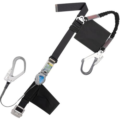 ■TSUYORON 胴ベルト型墜落制止用器具(巻取タイプ)補助ロープ2丁掛け仕様 ロック機構付き2WAYリトラ・ノビロン(BK) 黒 Mサイズ 幅50MM&times;長さ1200MM〔品番:TBTRL2593NVBLKBKMJANBX〕【6272620:0】[送料別途見積り][法人・事業所限定][掲外取寄][店頭受取不可]｜ホームセンターバロー　店