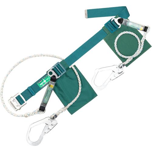 ■TSUYORON 胴ベルト型墜落制止用器具(ロープタイプ) ランヤード2丁掛け仕様 青緑 Mサイズ 幅50MM×1200MM〔品番:TB2SAF593SAF5931BGMJANBX〕【6274118:0】[送料別途見積り][法人・事業所限定][掲外取寄][店頭受取不可] 10,472円
