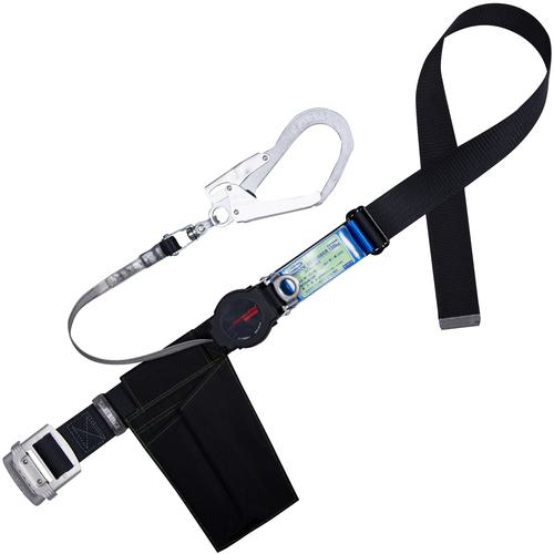 ■TSUYORON 胴ベルト型墜落制止用器具(巻取タイプ)ロック機構付き ワン・ハンドリトラ 黒 LLサイズ 幅50MM×長さ1600MM 130KG対応型〔品番:TBORL593SVBLKLL130KGJANBP〕【6274136:0】[送料別途見積り][法人・事業所限定][掲外取寄][店頭受取不可]