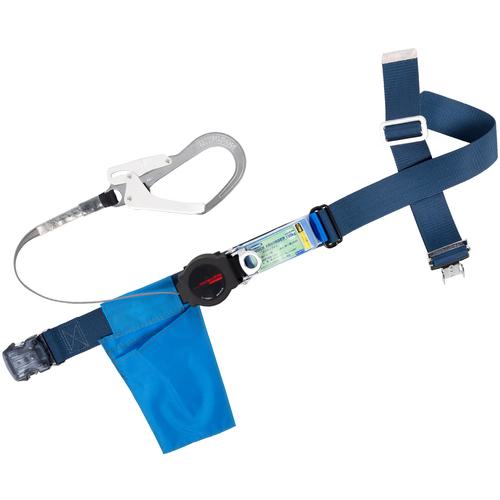 ■TSUYORON 胴ベルト型墜落制止用器具(巻取タイプ)ロック機構付き ワン・ハンドリトラ 紺 LLサイズ 幅50MM×長さ1600MM 130KG対応型〔品番:TBORLOT593BL2LL130KGJANBP〕【6274143:0】[送料別途見積り][法人・事業所限定][掲外取寄][店頭受取不可]