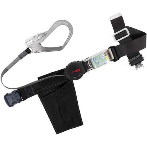 ■TSUYORON 胴ベルト型墜落制止用器具(巻取タイプ)ロック機構付き ワン・ハンドリトラ 黒 LLサイズ 幅50MM×長さ1600MM 130KG対応型〔品番:TBORLOT593BLKLL130KGJANBP〕【6274163:0】[送料別途見積り][法人・事業所限定][掲外取寄][店頭受取不可]