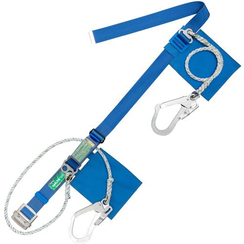 ■TSUYORON 胴ベルト型墜落制止用器具(ロープタイプ) 補助ロープ2丁掛け仕様 セフライト 青 LLサイズ 幅50MM×長さ1600MM 130KG対応型〔品番:TBSAF2593SBL4LL130KGJANBP〕【6275709:0】[送料別途見積り][法人・事業所限定][掲外取寄][店頭受取不可]