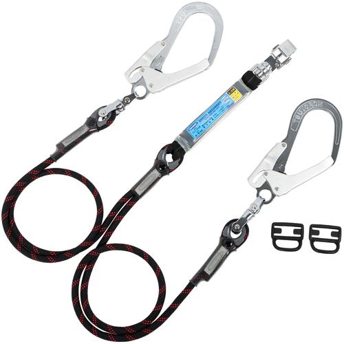 ■TSUYORON フルハーネス用ランヤード ツインランヤード Gブレード(黒)〔品番:THL2GB93SV33KSBK2R23JANBP〕【6275724:0】[送料別途見積り][法人・事業所限定][掲外取寄][店頭受取不可]