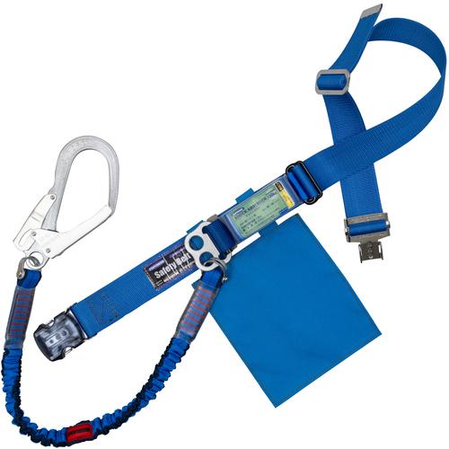 ■TSUYORON 胴ベルト型墜落制止用器具(伸縮タイプ)ノビロン(BL) 青 LLサイズ ベルト幅50MM×1600MM 130KG対応型 ワンタッチバックル仕様〔品番:TBNVOT593BL4BLLL130KGJANBP〕【6275735:0】[送料別途見積り][法人・事業所限定][掲外取寄][店頭受取不可]