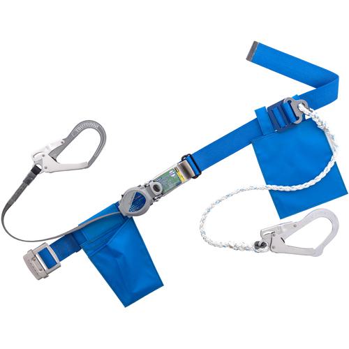 ■TSUYORON 胴ベルト型墜落制止用器具(巻取タイプ)補助ロープ2丁掛け仕様 ロック機構付き2WAYリトラ+ロープ式補助ロープ 青 Mサイズ 幅50MM×長さ1200MM〔品番:TBTRL2593SBL4MJANBP〕【6286682:0】[送料別途見積り][法人・事業所限定][掲外取寄][店頭受取不可]
