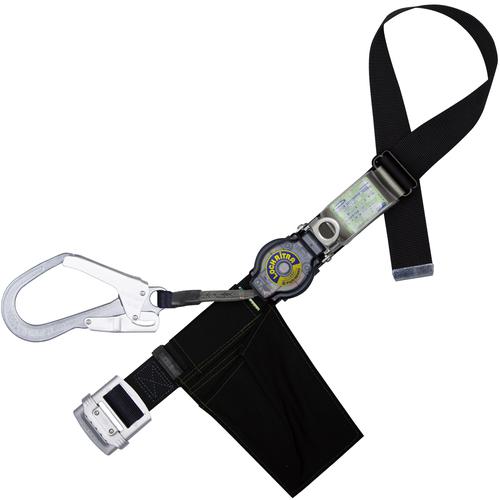 ■TSUYORON 胴ベルト型墜落制止用器具(巻取タイプ)ロック機構付き ロックリトライト 黒 Sサイズ 幅50MM×長さ1100MM〔品番:TBLRL593BLKSJANBP〕【6288255:0】[送料別途見積り][法人・事業所限定][掲外取寄][店頭受取不可]