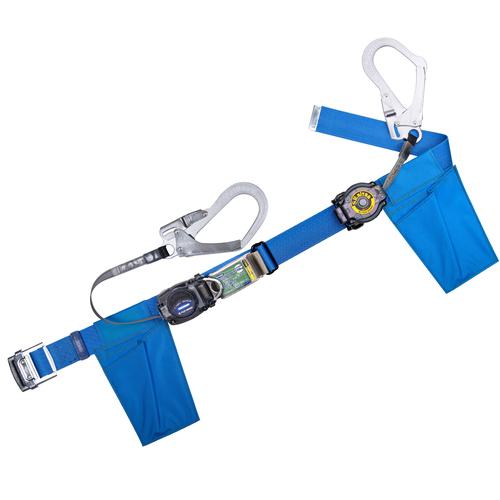 ■TSUYORON 胴ベルト型墜落制止用器具(巻取タイプ)補助ロープ2丁掛け仕様 ロック機構なし リトラ+巻取式補助ロープ 青 Mサイズ 幅50MM×長さ1200MM〔品番:TBRN2599SRBTBL4MJANBP〕【6288308:0】[送料別途見積り][法人・事業所限定][掲外取寄][店頭受取不可]