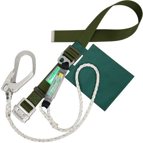 ■TSUYORON 胴ベルト型墜落制止用器具(ロープタイプ) セフライト(八つ打ちロープ) 深緑 Mサイズ 幅50MM×長さ1200MM〔品番:TBSAF593CODMJANBP〕【6289856:0】[送料別途見積り][法人・事業所限定][掲外取寄][店頭受取不可]