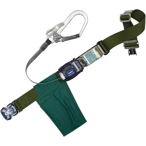 ■TSUYORON 胴ベルト型墜落制止用器具(巻取タイプ)ロック機構なし リトラ 深緑 Mサイズ 幅50MM×長さ1200MM ワンタッチバックル仕様〔品番:TBRNOT590ODMJANBP〕【6289915:0】[送料別途見積り][法人・事業所限定][掲外取寄][店頭受取不可]
