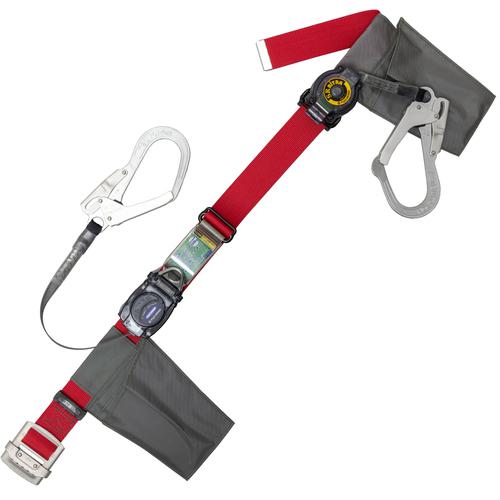 ■TSUYORON 胴ベルト型墜落制止用器具(巻取タイプ)補助ロープ2丁掛け仕様 ロック機構なし リトライト+巻取式補助ロープ 赤 Mサイズ 幅50MM×長さ1200MM〔品番:TBRL2593SRBTRMJANBP〕【6291438:0】[送料別途見積り][法人・事業所限定][掲外取寄][店頭受取不可]