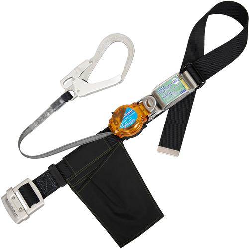 ■TSUYORON 胴ベルト型墜落制止用器具(巻取タイプ)ロック機構付き 2WAYリトライト(上ケース橙) 黒 Sサイズ 幅50MM×長さ1100MM〔品番:TBTRL593BLKORSJANBP〕【6291453:0】[送料別途見積り][法人・事業所限定][掲外取寄][店頭受取不可]