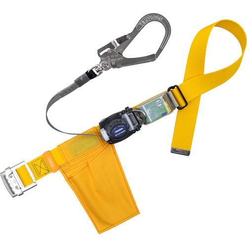 ■TSUYORON 胴ベルト型墜落制止用器具(巻取タイプ)ロック機構なし リトラ 黄 Mサイズ 幅50MM×長さ1200MM〔品番:TBRN599KYMJANBP〕【6291455:0】[送料別途見積り][法人・事業所限定][掲外取寄][店頭受取不可]