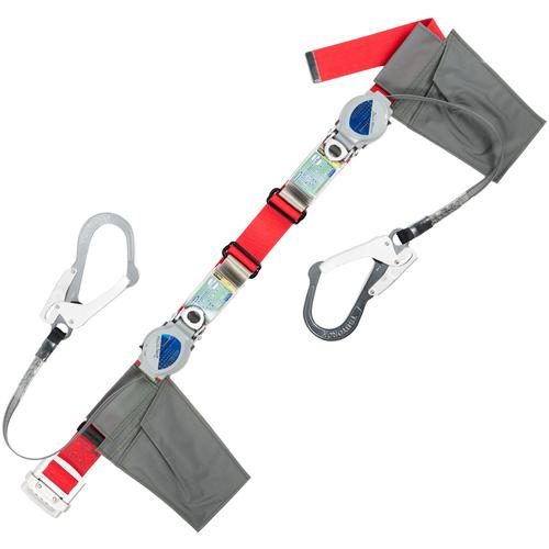 ■TSUYORON 胴ベルト型墜落制止用器具(巻取タイプ)ランヤード2丁掛け仕様 ロック機構付き2WAYリトラ 赤 Mサイズ 幅50MM×長さ1200MM〔品番:TBTRL2593TRLTRMJANBX〕【6291480:0】[送料別途見積り][法人・事業所限定][掲外取寄][店頭受取不可]