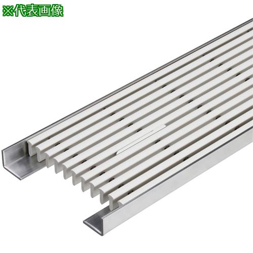 ■カネソウ 樹脂製グレーチング 縦目タイプ 屋内用 把手付 ベージュ〔品番:PVA14020BEIGETOTTETSUKI〕【6293682:0】[法人・事業所限定][外直送元][店頭受取不可]｜ホームセンターバロー　店