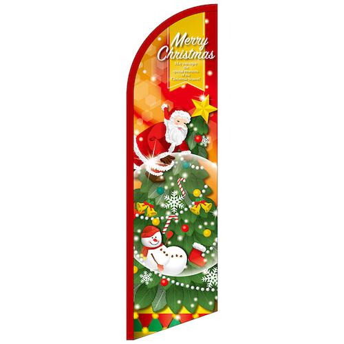 ■グリーンクロス のぼり セイルバナー大 MerryChristmas スノードーム No.25839 W900×H3320〔品番:6300048466〕【6296578:0】[送料別途見積り][法人・事業所限定][外直送][店頭受取不可]