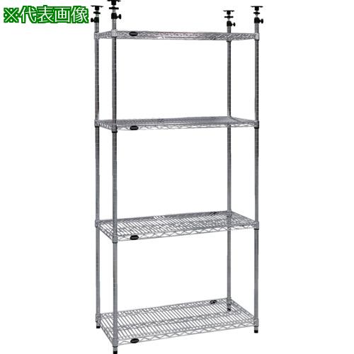 ■TRUSCO スチール製メッシュテンションラック W905XD305XH1978-2478 4段〔品番:TMET334〕【6524835:0】[店頭受取不可]｜ホームセンターバロー　店