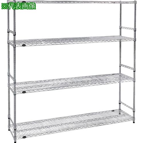 ■TRUSCO スチール製メッシュラック W1824XD457XH1533 4段 サイドバー付〔品番:TMESDB5644〕【6527807:0】[店頭受取不可]｜ホームセンターバロー　店