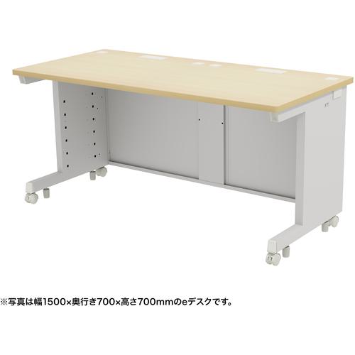 ■SANWA eデスク(薄い木目)W1500×D600×H720〔品番:EDSK15060LM72〕【6530597:0】[送料別途見積り][法人・事業所限定][外直送][店頭受取不可]
