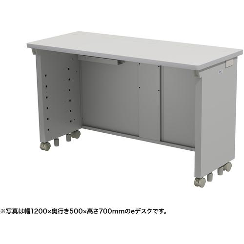 ■SANWA eデスク(グレー)W1250×D500×H720〔品番:EDSK12550GY72〕【6531866:0】[送料別途見積り][法人・事業所限定][外直送][店頭受取不可]