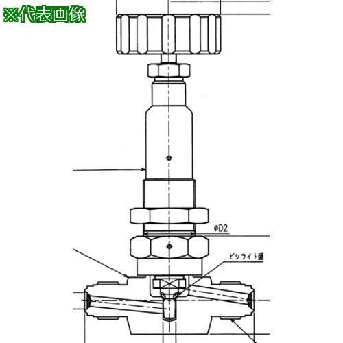 ■Fujikin SUS鋼製ベローズバルブ_0.98MPa_FUBFN-71〔品番:FUBFN71L9.52〕【6533642:0】[送料別途見積り][法人・事業所限定][外直送][店頭受取不可]