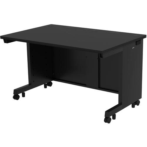 ■SANWA eデスク(ブラック)W1200×D800×H700〔品番:EDSK12080BK〕【6533750:0】[送料別途見積り][法人・事業所限定][外直送][店頭受取不可]