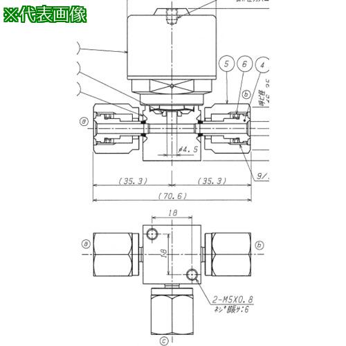 ■Fujikin SUS鋼製自動3方ダイレクトダイヤフラムバルブ_1MPa_FPR-NDTB〔品番:FPRNDTB716.352316LPPA〕【6535238:0】[送料別途見積り][法人・事業所限定][外直送][店頭受取不可]