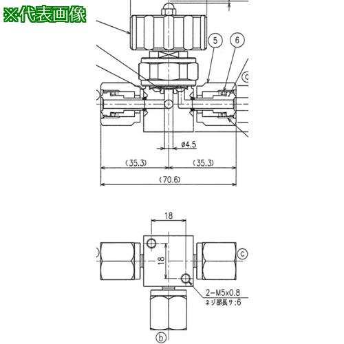 ■Fujikin SUS鋼製3方ダイレクトダイヤフラムバルブ_1MPa_FUNDTL-71G〔品番:FUNDTL71G6.352〕【6536812:0】[送料別途見積り][法人・事業所限定][外直送][店頭受取不可] 53,856円