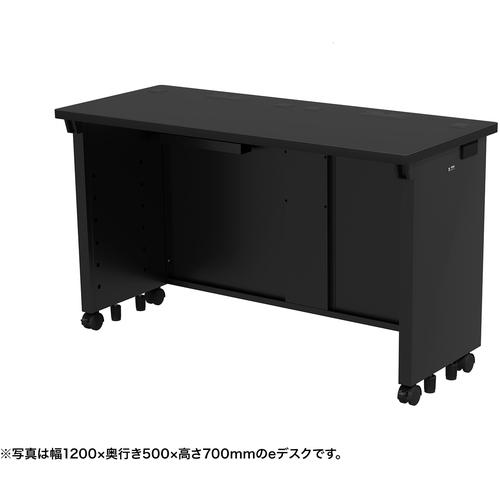 ■SANWA eデスク(ブラック)W1200×D500×H720〔品番:EDSK12050BK72〕【6536898:0】[送料別途見積り][法人・事業所限定][外直送][店頭受取不可]