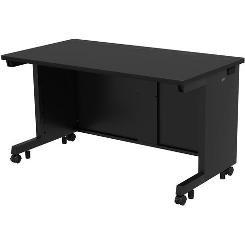 ■SANWA eデスク(ブラック)W1300×D700×H700〔品番:EDSK13070BK〕【6536901:0】[送料別途見積り][法人・事業所限定][外直送][店頭受取不可]