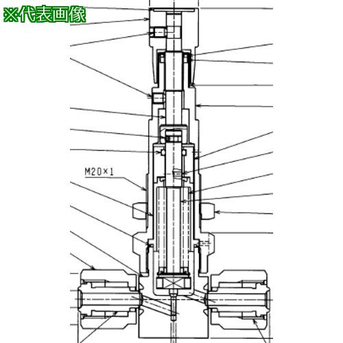 ■Fujikin SUS鋼製ベローズバルブ_0.98MPa_FUBFN-71M〔品番:FUBFN71M6.352A〕【6539963:0】[送料別途見積り][法人・事業所限定][外直送][店頭受取不可]