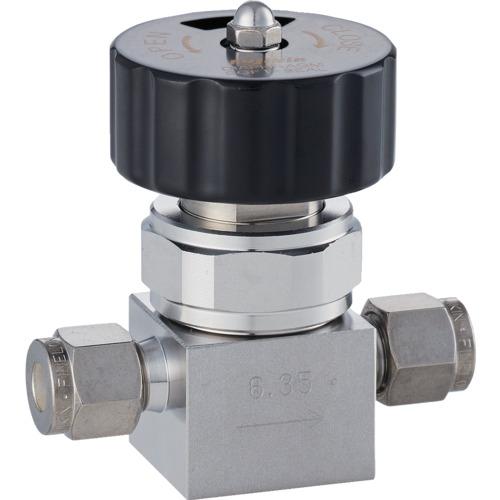 ■Fujikin SUS鋼製ダイレクトダイヤフラムバルブ_1MPa_FUND-91G〔品番:FUND91G6.35〕【6541563:0】[店頭受取不可]