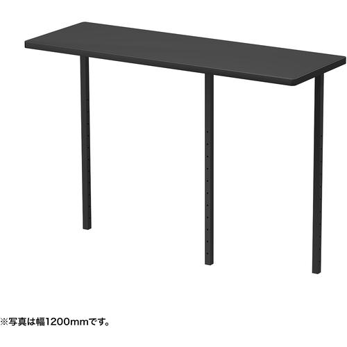 ■SANWA サブテーブルW600ミリ用(ブラック)〔品番:EST60BK〕【6544943:0】[送料別途見積り][法人・事業所限定][直送][店頭受取不可]