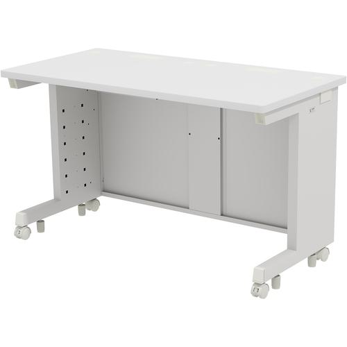 ■SANWA eデスク(ホワイト)W1200&times;D600&times;H700〔品番:EDSK12060W〕【6549570:0】[送料別途見積り][法人・事業所限定][外直送][店頭受取不可]｜ホームセンターバロー　店