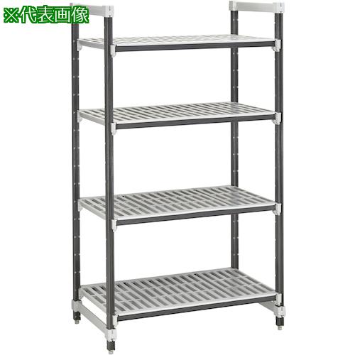 ■CAMBRO 固定基本ユニット カムシェルビング エレメンツエクストラシリーズ ベンチ型4段 単体型 1220&times;460&times;1830mm〔品番:EXU184872V4〕【6552560:0】[法人・事業所限定][直送元][店頭受取不可]｜ホームセンターバロー　店