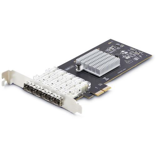 ■StarTech ネットワークアダプターカード/4ポート 1G SFP(全二重)/PCIe 2.0 x2/LAN 拡張 インターフェース〔品番:P041GINETWORKCARD〕【6554119:0】[法人・事業所限定][外直送元][店頭受取不可]