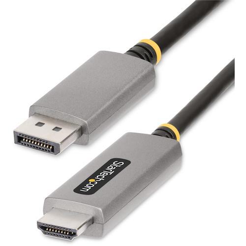 ■StarTech DisplayPort 1.4 - HDMI 2.1変換ケーブル/2m/8K60Hz/4K144Hz/ディスプレイポート〔品番:133DISPLAYPORTHDMI21〕【6554127:0】[法人・事業所限定][直送元][店頭受取不可]