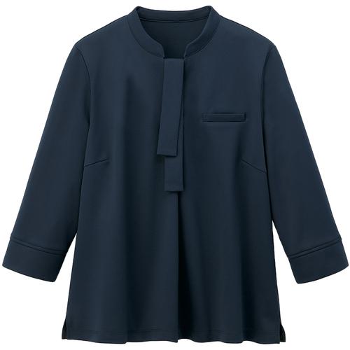 ■GROW カットソー 七分袖 レディース 事務服 ネイビー 5L〔品番:GCSL2404K35L〕【6564893:0】[送料別途見積り][掲外取寄][店頭受取不可]