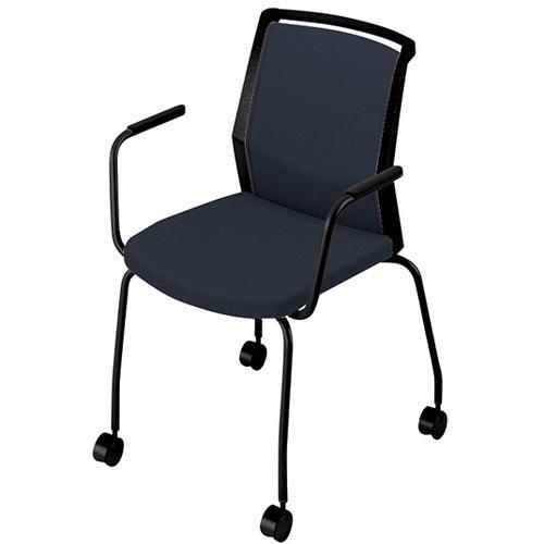 ■NAIKI ミーティングチェアー(肘付) E290型 オセディア osedia〔品番:E291FKCB1PMBK〕【6565919:0】[送料別途見積り][法人・事業所限定][掲外取寄][店頭受取不可]