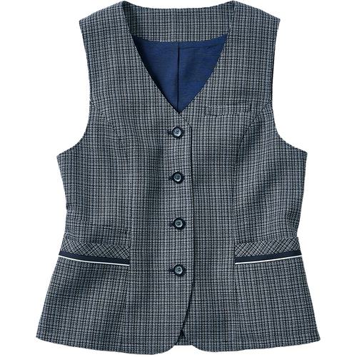 ■GROW 事務服 ベスト レディース オフィス 制服 ネイビー 05〔品番:GVEL2407K205〕【6566516:0】[送料別途見積り][掲外取寄][店頭受取不可]｜ホームセンターバロー　店