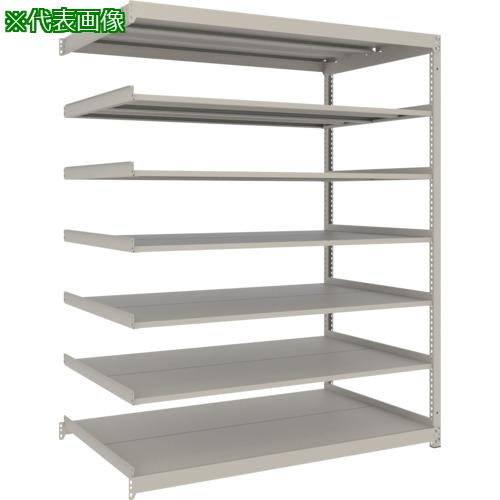 ■TRUSCO スチールラック 薄板ラック(棚板分割タイプ、耐荷重100Kg)1800×875×H1800 7段連結 ネオグレー〔品番:UL6697B〕【6577097:0】[店頭受取不可]