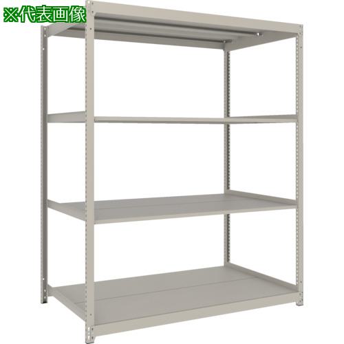 ■TRUSCO スチールラック 薄板ラック(棚板分割タイプ、耐荷重100Kg)1800×875×H1800 4段単体 ネオグレー〔品番:UL6694〕【6577100:0】[店頭受取不可]