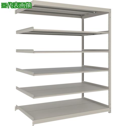 ■TRUSCO スチールラック 薄板ラック(棚板分割タイプ、耐荷重100Kg)1800×875×H1800 6段連結 ネオグレー〔品番:UL6696B〕【6577103:0】[店頭受取不可]