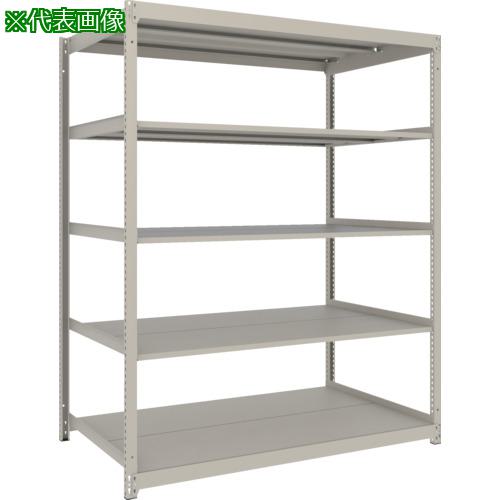 ■TRUSCO スチールラック 薄板ラック(棚板分割タイプ、耐荷重100Kg)1800×875×H1800 5段単体 ネオグレー〔品番:UL6695〕【6577106:0】[店頭受取不可]