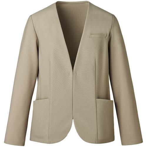 ■GROW ノーカラージャケット レディース 事務服 ベージュ 17〔品番:GJAL2401A317〕【6585436:0】[送料別途見積り][掲外取寄][店頭受取不可]｜ホームセンターバロー　店