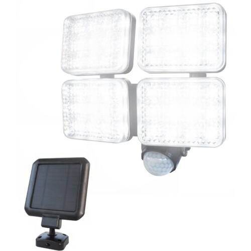 ■大進 LEDソーラーセンサーライト4灯式〔品番:DLS10T400〕【6607311:0】[送料別途見積り][法人・事業所限定][掲外取寄][店頭受取不可]