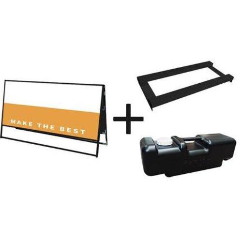 ■TOKISEI ブラックバリウススタンド看板 アルミ複合板1800×900両面 ウエイトアーム・水タンクセット〔品番:BVASKAP1800X900R3SET〕【6617504:0】[送料別途見積り][法人・事業所限定][外直送][店頭受取不可]